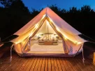 Tenda de luxo, ideal para glamping 2025 no Brasil.
